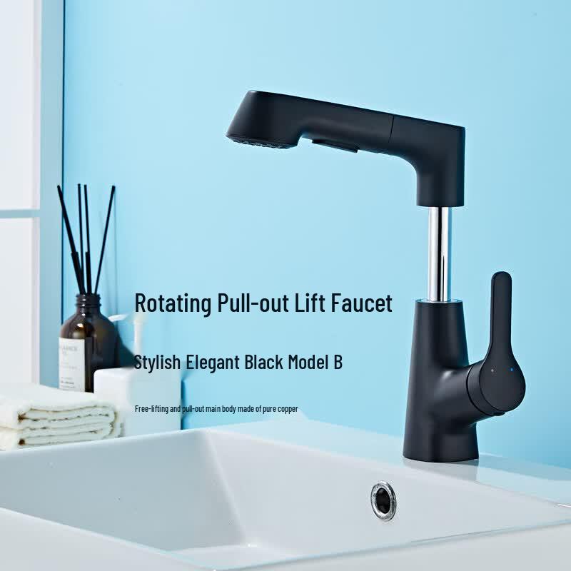 Yi Pan Retractable Liftable Hot & Cold Basin Faucet