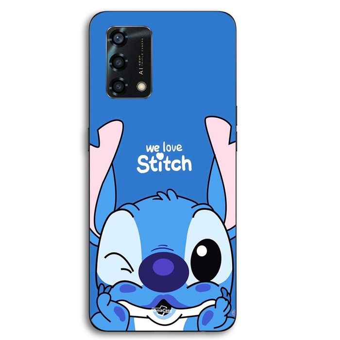 Coque - MANIACASE - Oppo A95 - Silicone TPU - Motif Ohana Stitch - Noir
