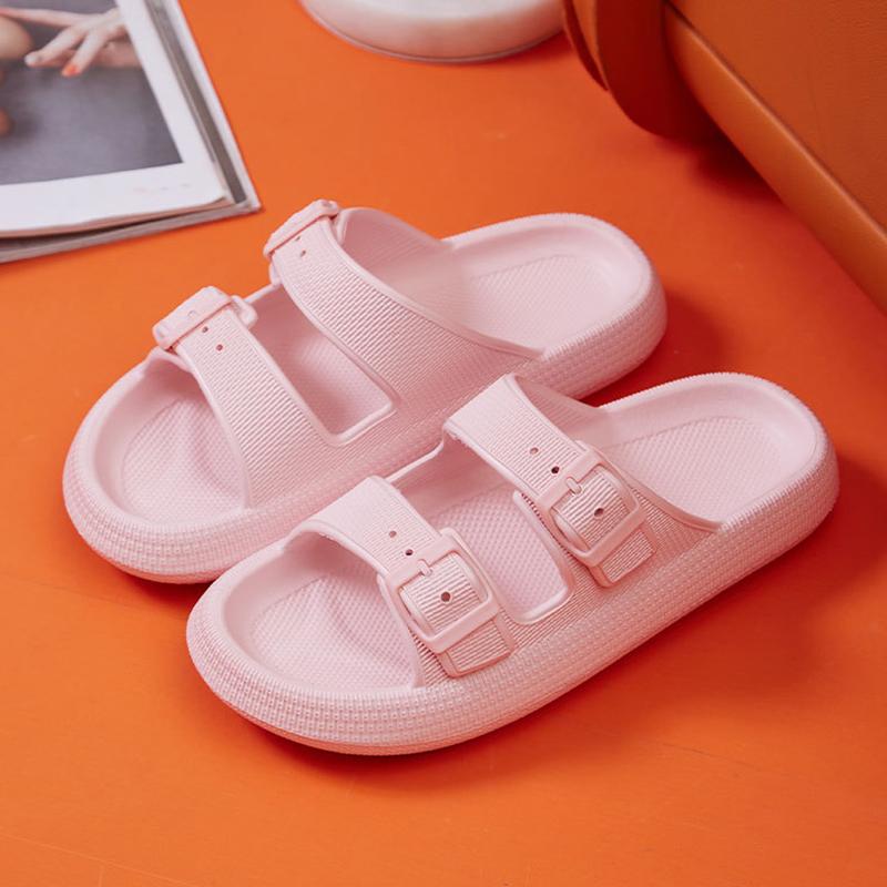 Мужские тапочки с регулируемой пряжкой, лето 2023 г., сандалии на толстой нескользящей платформе, удобная мужская пляжная обувь с мягкой подошвой