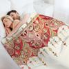 Royal Red Art Deco Double Drop Throw Blanket sofa bed Polar Soft Plush Plaid blankets ands Blankets