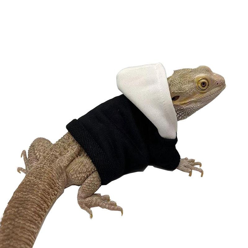 Lizards Clothes Reptile Apparel Warm Sweater Coat Bearded Dragon Cotton Hoodies Leopard Gecko Costume Skin Protect Party Photo