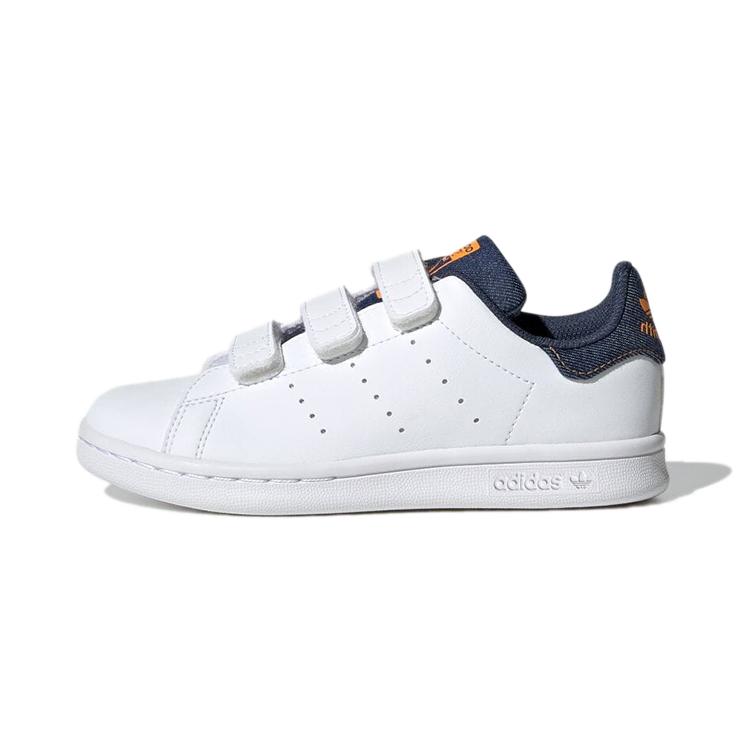 Adidas Originals STAN SMITH Low top Kids' Skateboarding Shoes White Blue Children Aged 3 7 Years Old GZ7360