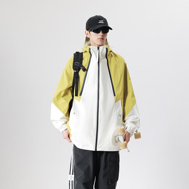 Outdoor Contrast Color Jackets for Men Women In Spring and Autumn Mountaineering Clothing Couple Jackets