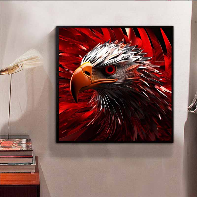 New Arrival 5D DIY Full Circle Diamond Painting "Red Flying Eagle" Embroidery Cross Stitch Home Decor Gift