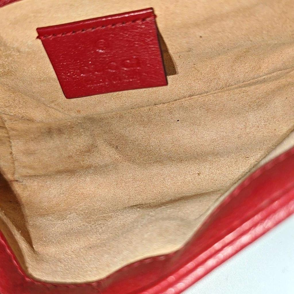 [Pre-Owned] Marmont Mini Logo Color-Blocked Chain Quilted Lambskin Shoulder Bag - Very Good #3IMND2