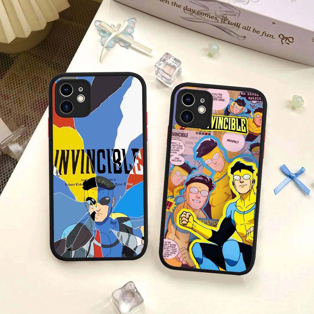 Популярная серия супергероев I-Invincible Для IPhone 11 12 13 14 15 16 Pro Max Plus X XS MAX Ударопрочная матовая задняя крышка