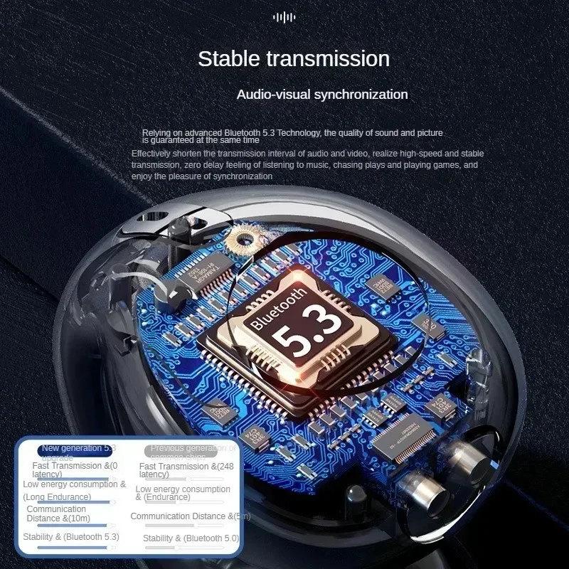 Беспроводные Bluetooth наушники, спортивные наушники на открытом воздухе с зарядным устройством, сенсорное управление, наушники