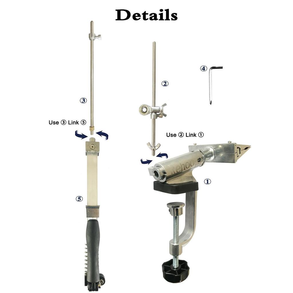 Профессиональная точилка для ножей с фиксированным углом Rehoo Pro RH006, система заточки, кухонные гаджеты для ножей