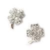 [K6668] - Silver 'Clover' Silver Earrings (rhodium-plated) - 10x15 Mm