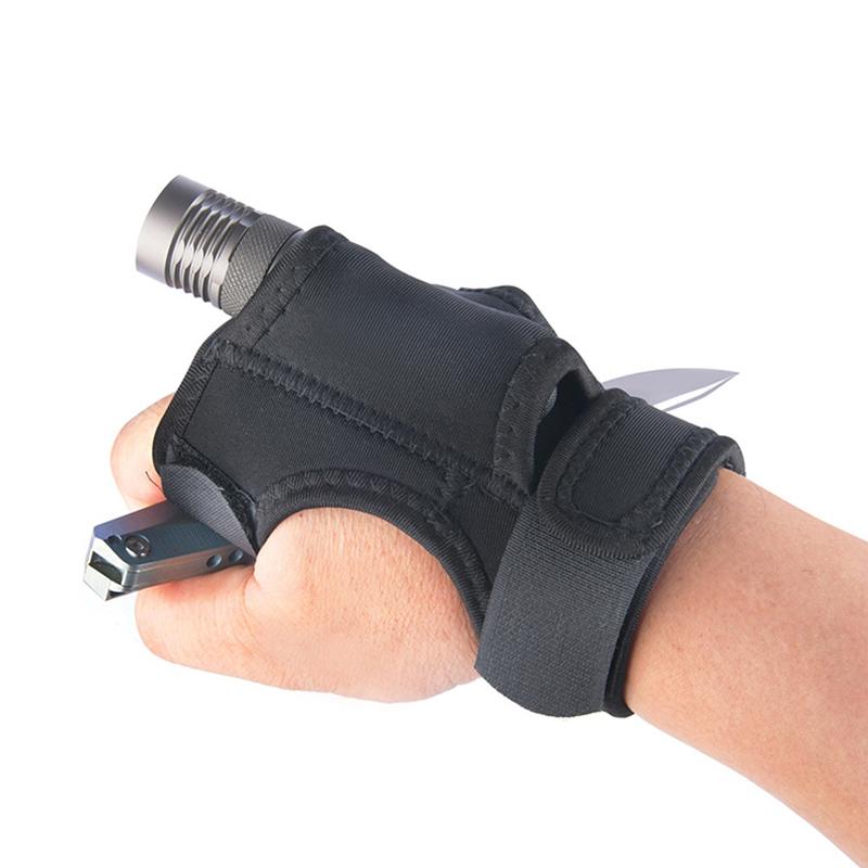 Scuba Diving Led Torch Flashlight Holder Underwater Soft Elastic Neoprene Hand Arm Mount Wrist Strap Adjustable Glove