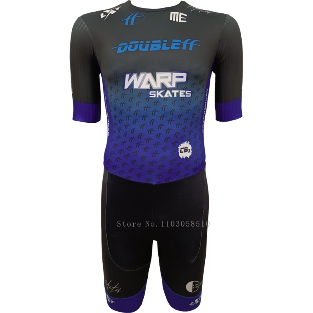 Костюм для триатлона DoubleFF Speed для роликовых коньков Skinsuit Fast Skats Mtb Роликобежный спорт Комбинезон Основной набор 2025