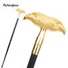 Gold Luxury Double Eagle Head Walking Cane Fashion Walking Stick Gentleman Elegant Cosplay Cane Knob Crosier 93cm