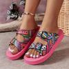 Women's Summer Flat Sandals, Ethnic Style Anti Slip Fashionable Shoe Sets, Casual Outdoor Beach Shoes