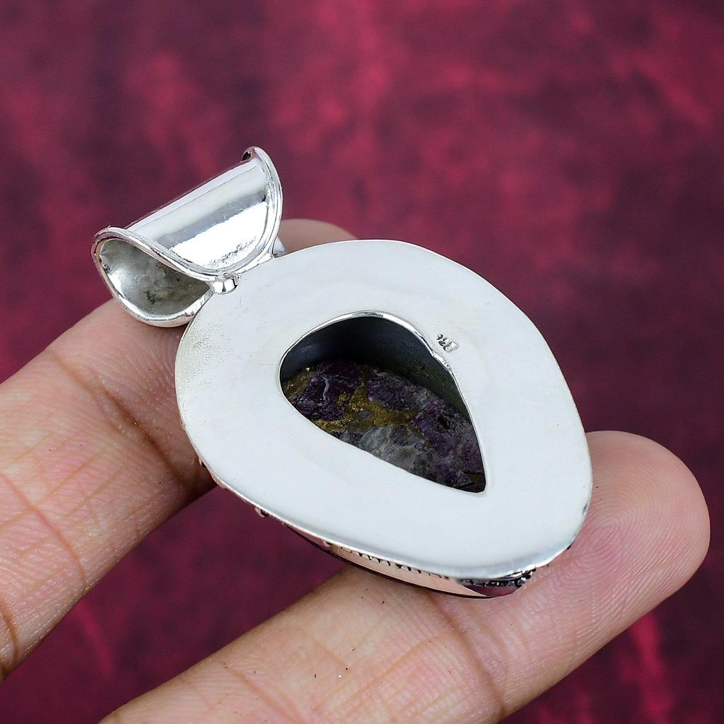 Медный Турмалин Ручной работы Подвеска с драгоценным камнем, 925 Проба Стерлинговое Серебро Красивое Подвесное Ювелирное Изделие