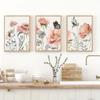 Nordic Pink Flower Wall Art Canvas Painting Prints Botanical Poster for Bedroom Farmhouse Living Room Decorative Picture