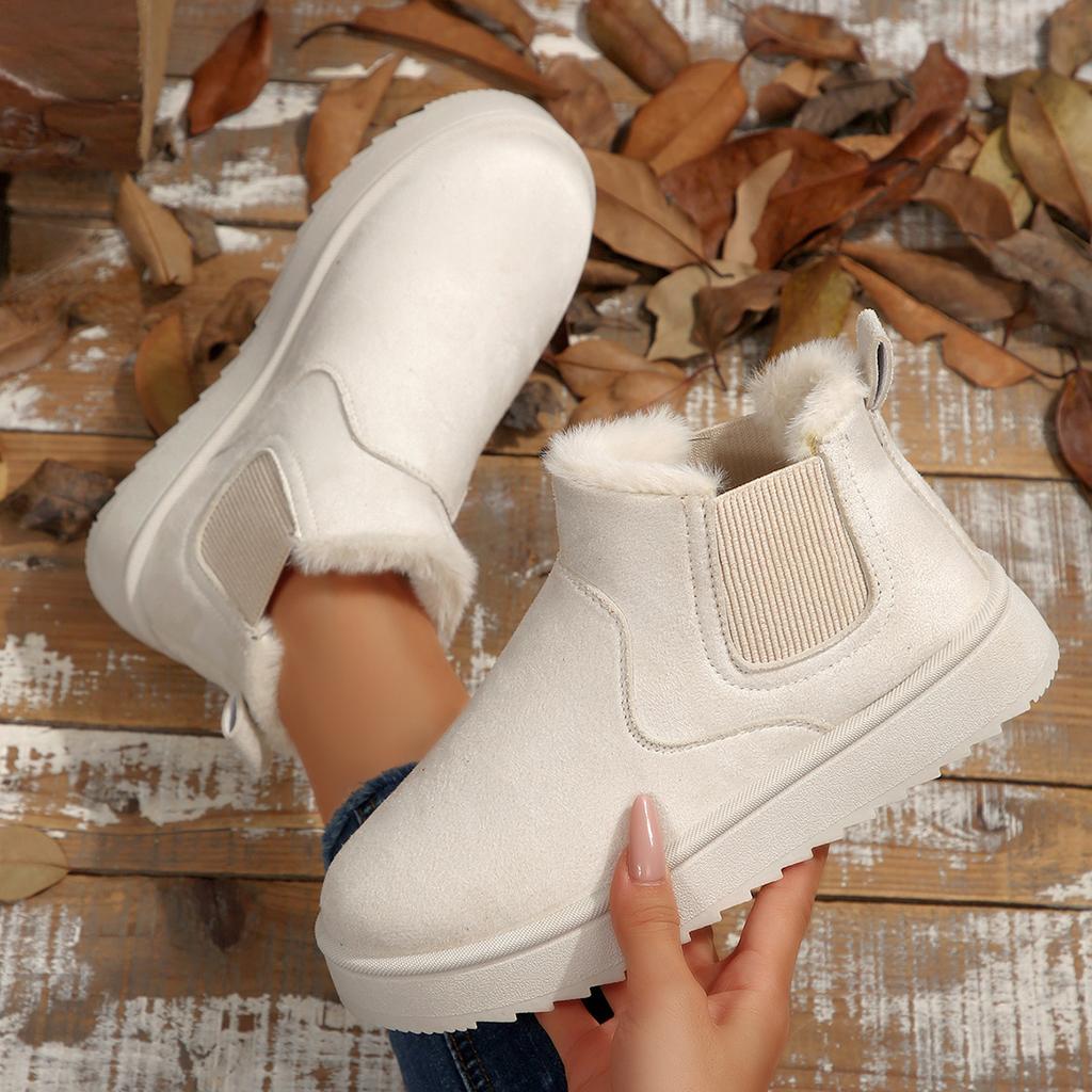 Fashion Winter Women Short Warm Non-slip Flats Platform Snow Boots Casual Designer Shoes New Comfortable Ankle Boots Zapatos De Mujer