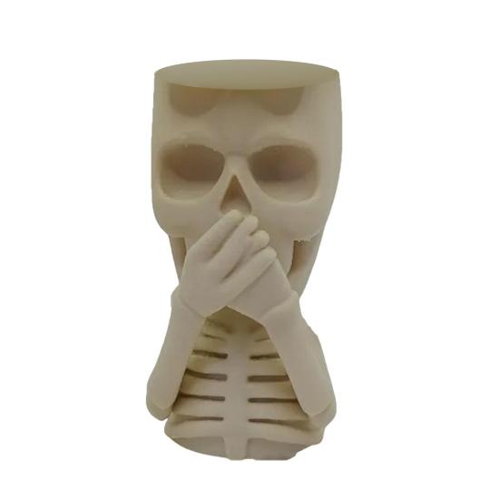 Yousheng Хэллоуин Череп Цветочный Горшок Ничего Не Вижу Не Говорю Не Слышу Жуткий Череп Кашпо Домашний Балкон Садовое Украшение Контейнер для Кактусов Суккулентов Растений