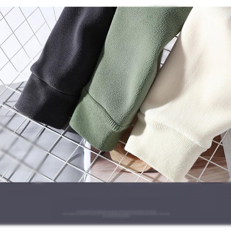 Мужская осенне-зимняя утолщенная толстовка из австрийского зернистого флиса с вышивкой, модная уличная полуводолазка, толстовка, одежда