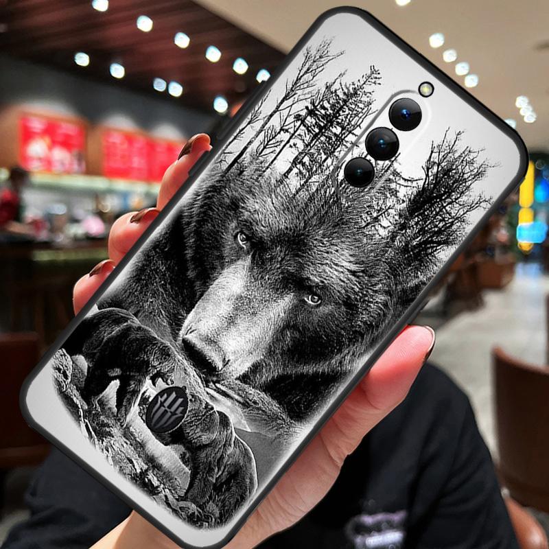 Милый чехол Медведь Гризли для ZTE Nubia Red Magic 10S 10 8 9 8S 9S 11 Pro Plus 10 Air 5G 6R 6 7 6S 7S Pro