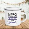 Drinks Water Milk Cup Enamel Mug French Super Teacher Print Mugs Creative Coffee Cups School Home Handle Drinkware Teacher Gifts