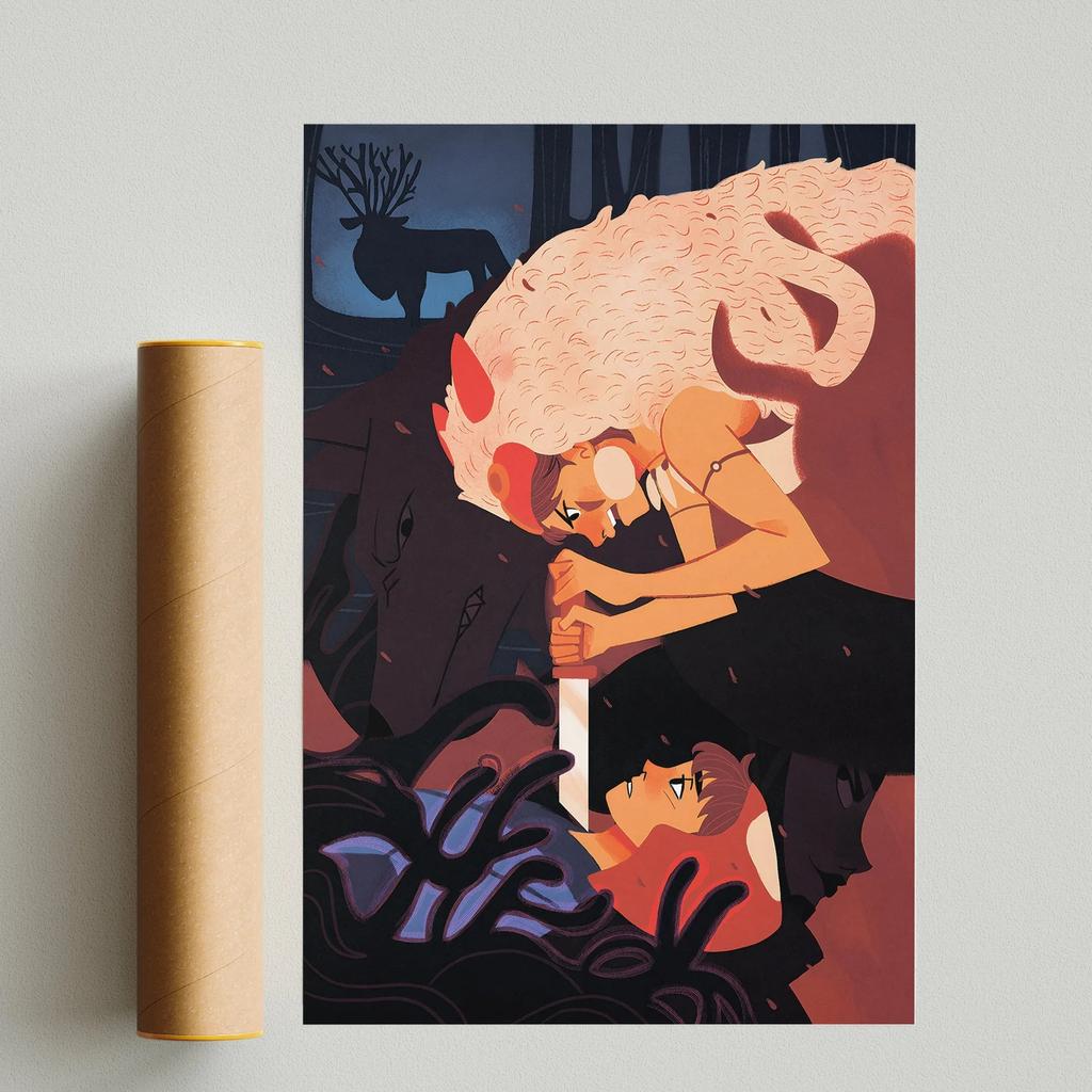 Поп-аниме-фигурка Хаяо Миядзаки/Patlabor/Тоторо, постер в стиле манга, эстетическое настенное искусство, домашний декор для детей в стиле каваи, винтажный принт на холсте