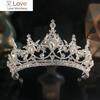 Барокко Роскошные хрустальные геометрические свадебные диадемы короны головные уборы стразы пышная диадема фата тиара свадебные аксессуары для волос