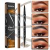Double Head 2in1 Four-pronged Liquid Eyebrow Pencil Waterproof and Sweatproof Design Trendy Eyebrow Pencil for Everyday Use