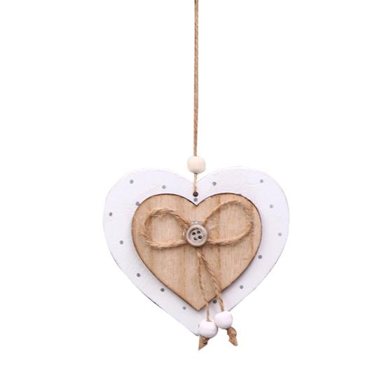 Heart Shape DIY Embellishments Wedding Hanging Pendant Wood Wall Pendant Home Decor