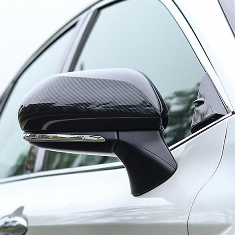 Для TOYOTA PRIUS Prime 2017-накладка на зеркало заднего вида автомобиля, аксессуары, черное боковое зеркало из углеродного волокна из углеродного волокна