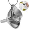 3 Stainless Steel Funnels Set for Kitchen Small Kitchen Funnels Strainer Tools for Transferring