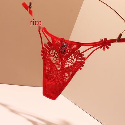 2025 Страстный красный бесшовный прозрачный стринг - Сексуальные Т-образные трусики с вырезами для женщин