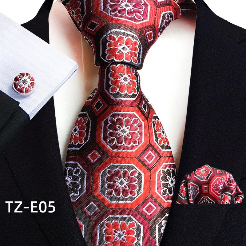 Paisley Waist Flower Men's Tie, Pocket Square, and Cufflinks Set - 2025 Edition