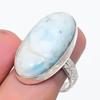 Natural Larimar Gemstone Handmade 925 Sterling Silver Jewelry Ring Size 9 C3B54
