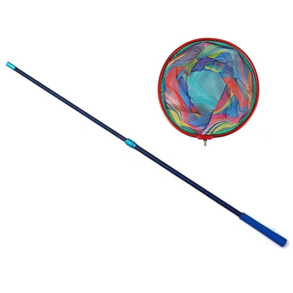 Portable Pocket Fish Dip Net Aluminium Zinc Zinc Alloy Telescopic Pole Net Head Butterfly Nets Insect