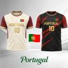 Футболка с принтом флага Португалии Летняя форма для футбольных тренировок Мужская