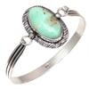 Chrysoprase Gemstone Antique Silver Jewelry Cuff Bracelets 7''Adjustable