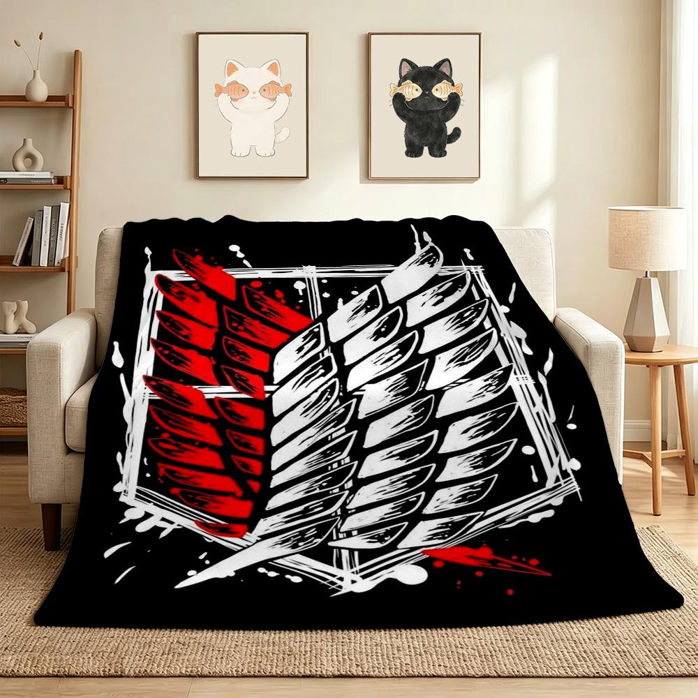 Attack Titan Flannel Blanket Throw Blanket Soft Warm Sofa Bed Camping Car home Decor Unique Christmas Gift C9301399