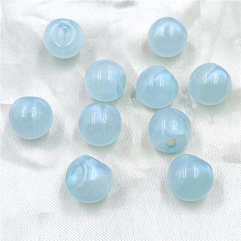 Slant Hole Beads 10pcs Necklaces Jewelry Marking Round Bbeads Loose Beads DIY Handmade Materials Lustrous for Earrings