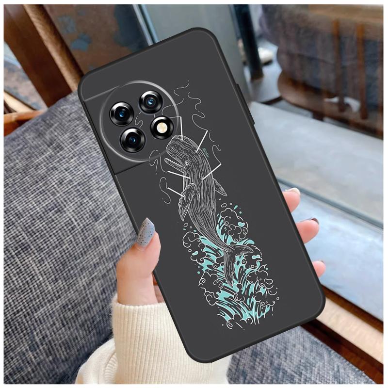 Whale Fish Wave Sea Case For OnePlus 15 13 12 11 10 9 Pro 13R 13T 12R 10T 8T Nord CE 5 2 3 4 Lite N20 N30 Coque