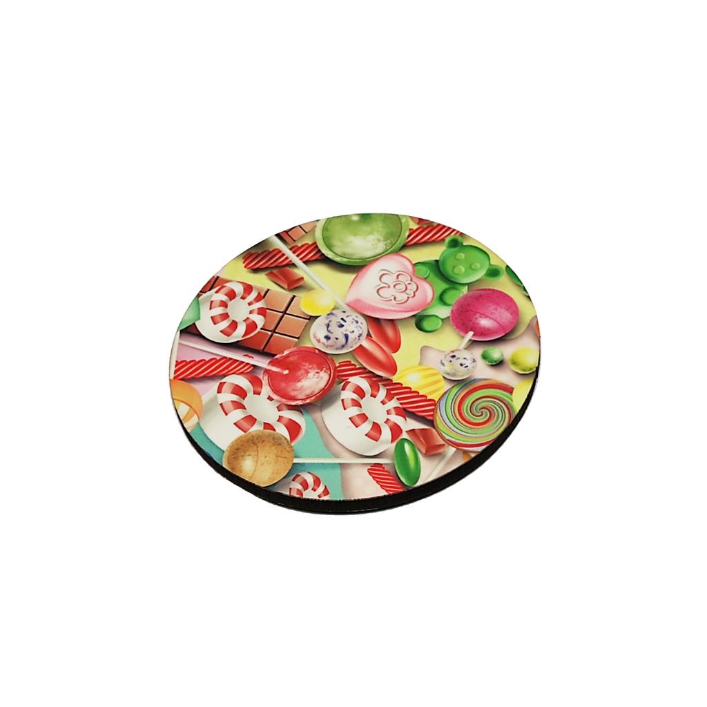 Customizable Round Shape Eco-Friendly DIY Magnet Sticker MDF Wood Blank for Sublimation Personalized Refrigerator Magnets Photos