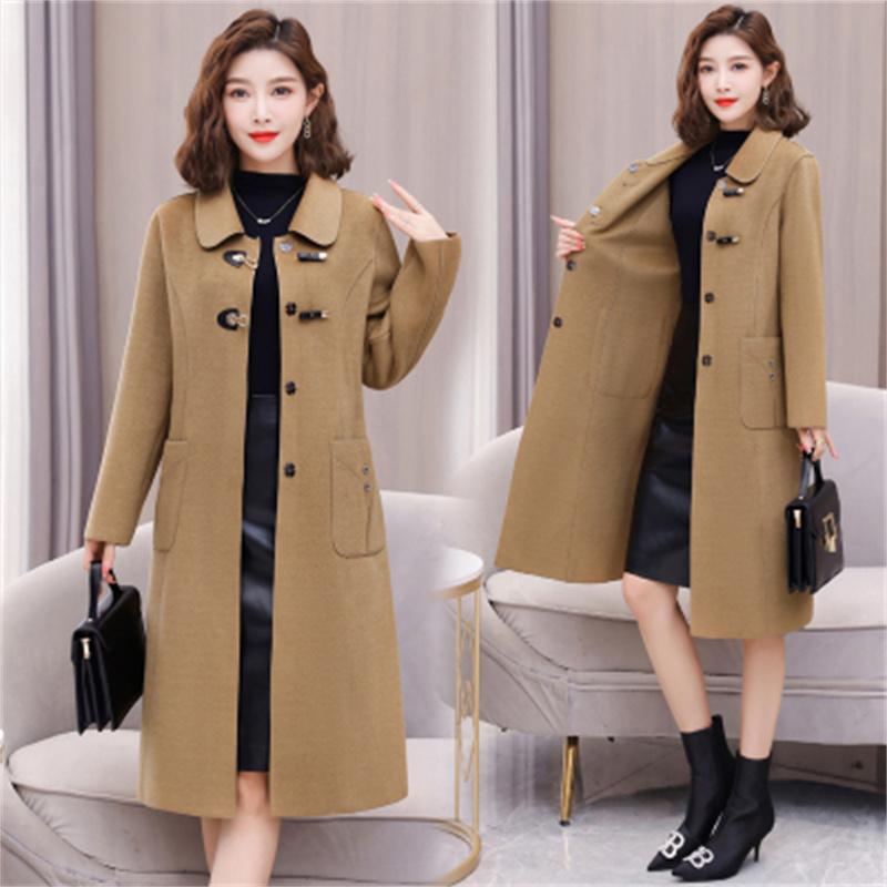 Высококачественное модное двустороннее шерстяное пальто можно носить женщинами весной, осенью и зимой, L-5XL