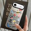 Задняя крышка чехол для телефона для iPhone 17 Pro Max 14 Air XR 11 12 15 Plus 16 XS 13 Pro Буква