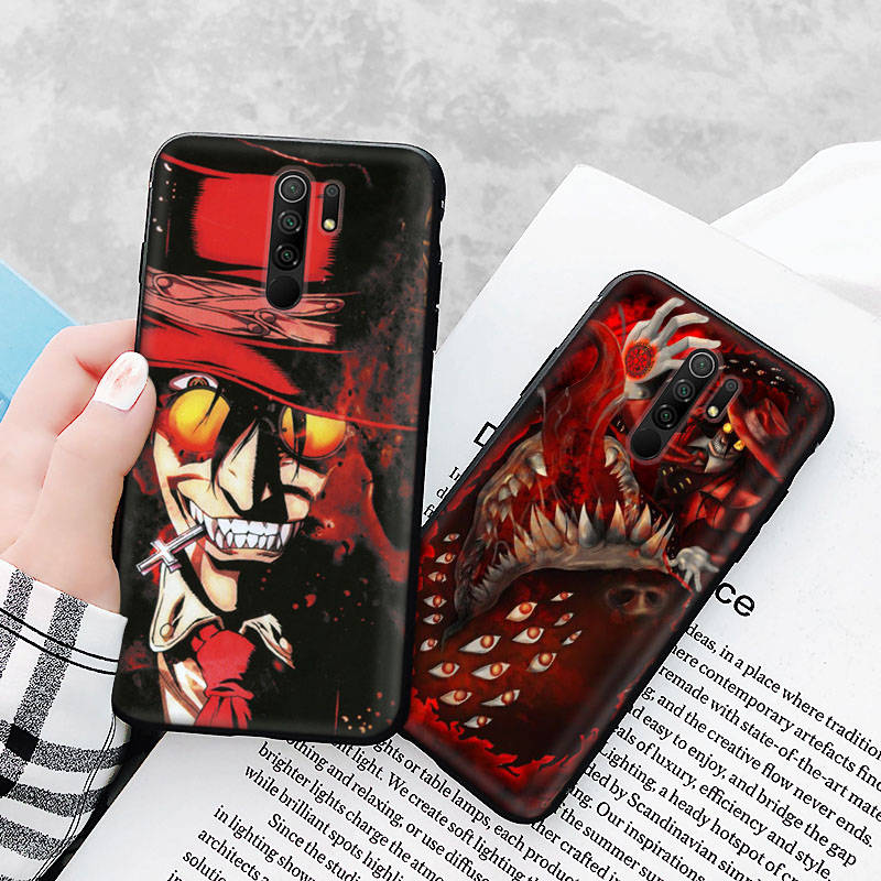 Чехол D-59 Hellsing Alucard Fan Black Sofe для iPhone 16 15 Plus 14 13 Mini 12 11 Pro 8 6 6S SE 5 XR XS Max Realme C30 C33 C32 9I VIVO V29 V27 V23 Y36