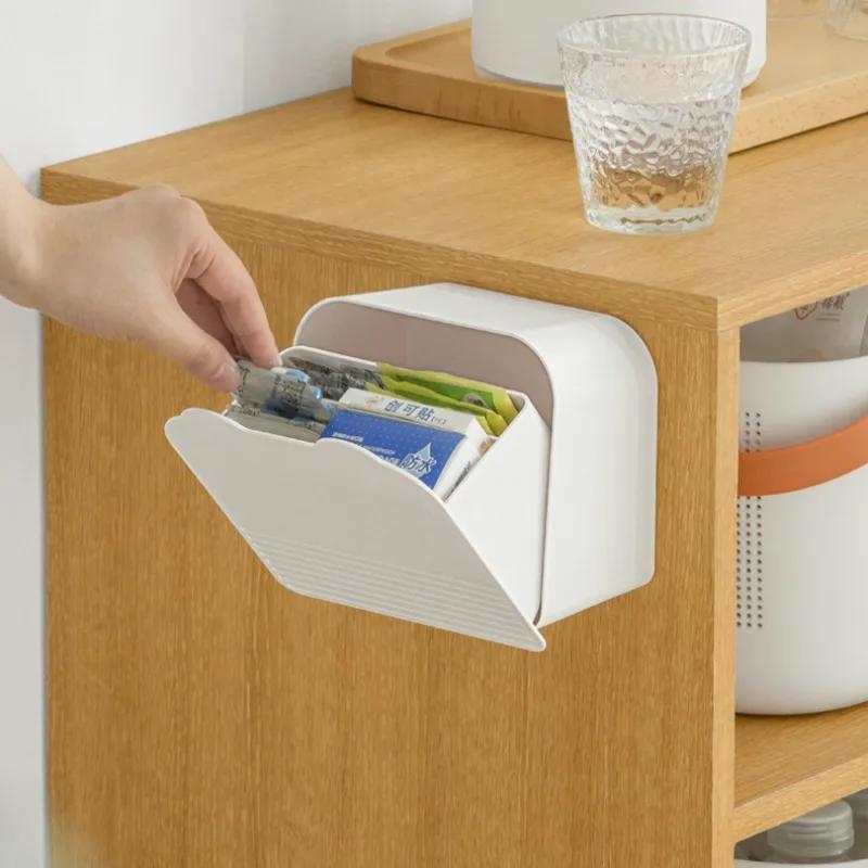 Бездырокол для ванной комнаты, пылезащитные гигиенические салфеток, ящики для хранения, настенная полка для косметики, хозяйственные пластиковые контейнеры для мелочей
