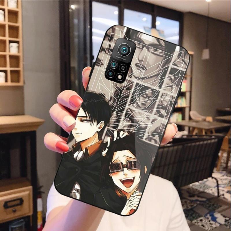 Чехол для телефона с аниме «Атака Титанов» для Xiaomi 12 11T 10 9 Redmi Note 11 10 10S Pro Redmi 9 9A 8, черный стеклянный чехол для телефона из поликарбоната
