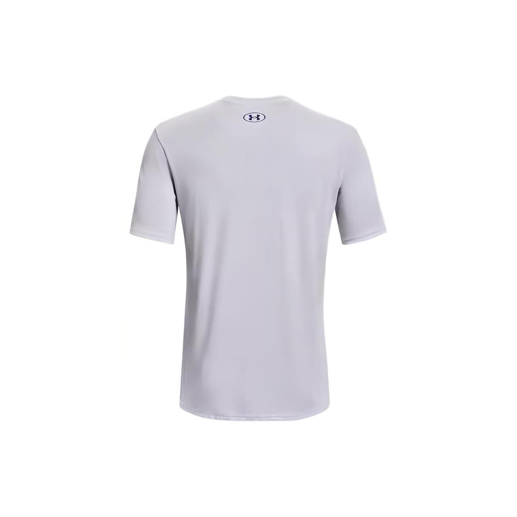 Under Armour Футболка мужская винтажная с круглым вырезом и коротким рукавом, с принтом букв, с надписью Collegiate Letter Print, серая 1376838-014