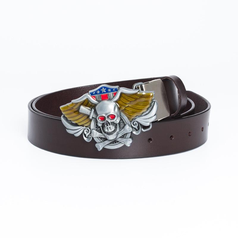 Модный мужской черный ремень с гладкой пряжкой из воловьей кожи шириной 3,8 см, персонализированный современный молодежный ремень