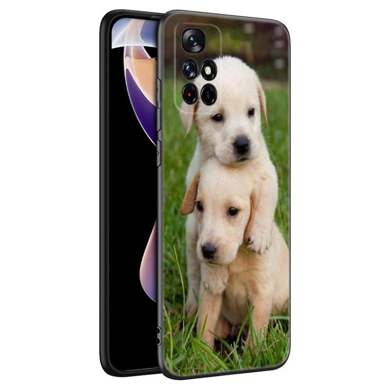 Милый щенок черный силиконовый чехол для телефона Xiaomi Redmi Note 10 11 11S 12 13 4G 8 9 11T Pro 5G Plus 8T 9S 10S 12S