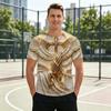 Men's Short Sleeve T-Shirt Praying Hands Cross Wings Graphic 3D All Over Print