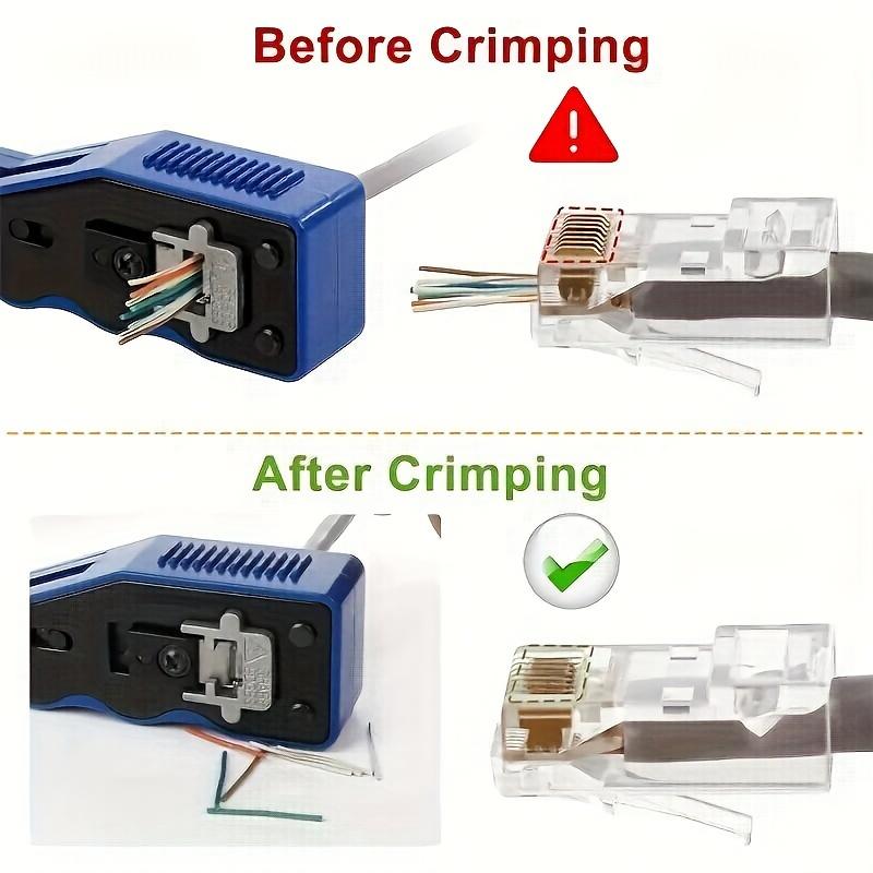 1 шт. RJ45 8P Проходной Инструмент для обжима - Все-в-одном Менеджер Ethernet-кабелей для Cat5 Cat5e Cat6 Cat6a Инструмент для обжима Ethernet-кабелей